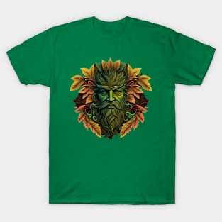 Jack Of The Wood Traditional Pagan Celtic Greenman T-Shirt